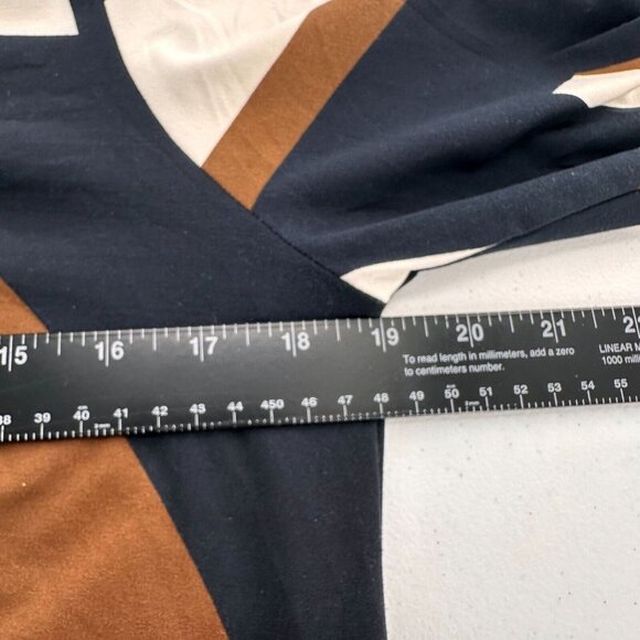 Lildy Printed Handkerchief Hem Tunic Top Size S-M Retro Hippie 70s Colorblock - Picture 3 of 9